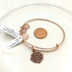 Alex and Ani Shiny Rose Gold Compass Bracelet NWT